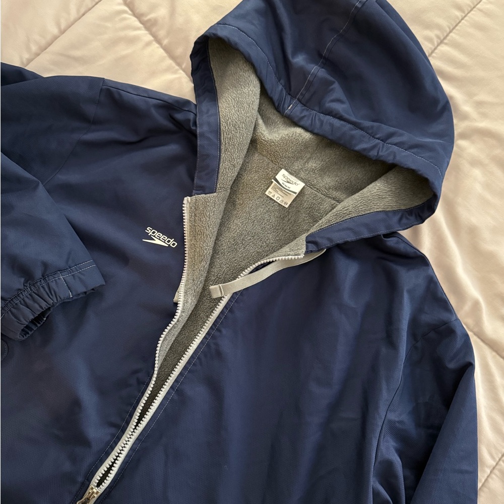 Speedo Blue Raincoat with Hood Lightweight Design